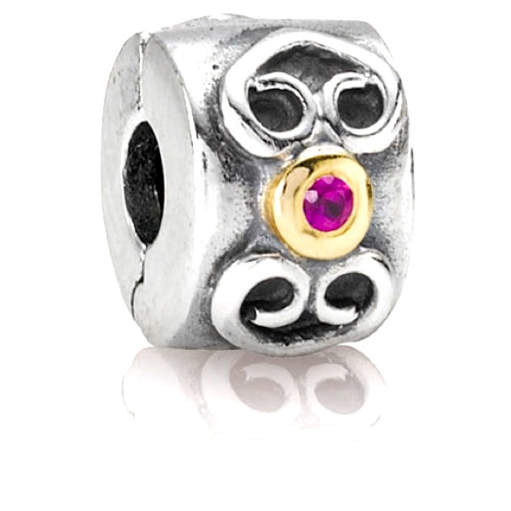 Pandora Double Scroll Heart Charm - image 1